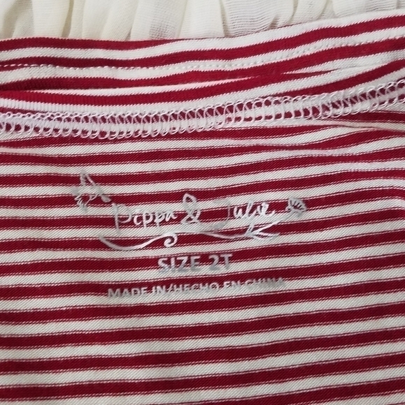 Pippa & Julie Stripe Ruffle Hem Shirt 2T - Picture 4 of 4